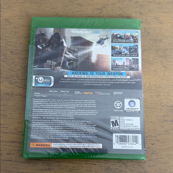 Watch Dogs for Xbox One - by Ubisoft New/Sealed - Picture 2 of 2